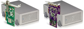 Echo Express SE 10 Gigabit Ethernet Thunderbolt Adapter and the Echo Express SE eSATA Pro 4-Port Thunderbolt Adapter