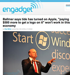 Ballmer on Engadget