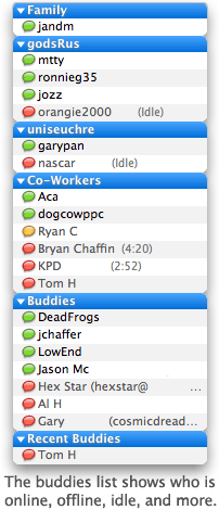 Adium's buddy list