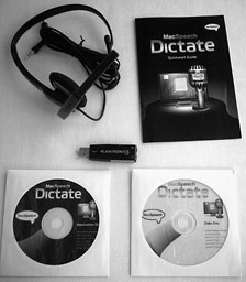 Dictate ships with a Plantronics headset that requires USB