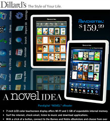 Pandigital ebook reader at Dillard's