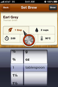 Tea App on iPhone