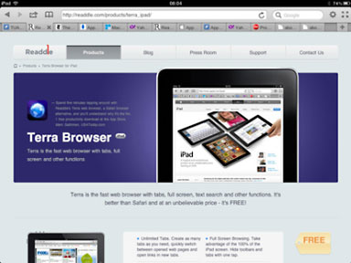 Terra Browser for iOS