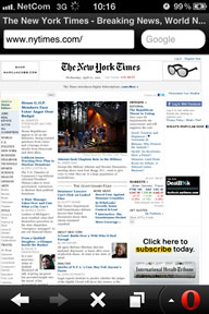 Opera Mini on iPhone
