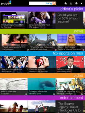 MSN for iPad