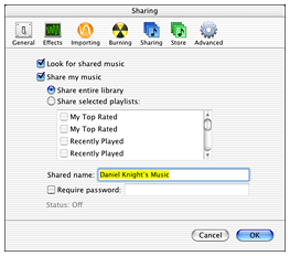iTunes Sharing