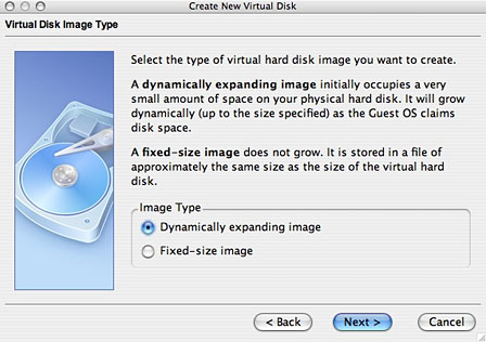 Create a virtual hard drive