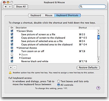 Keyboard Shortcuts