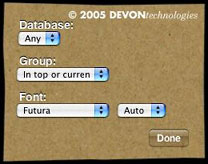 DEVONsearch widget