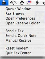 FaxCenter menu