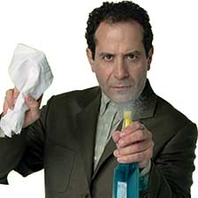 Adrian Monk keeping things clean