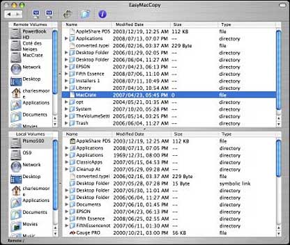 EasyMacCopy in use