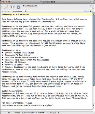 TextWrangler 3.0