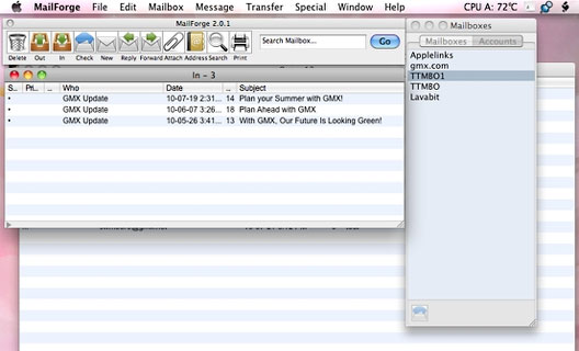 MailForge 2 on the Mac