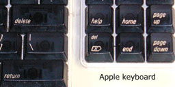 An Apple keyboard