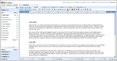 ZoHo Writer