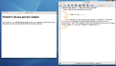 WriteIt! 4 preview window