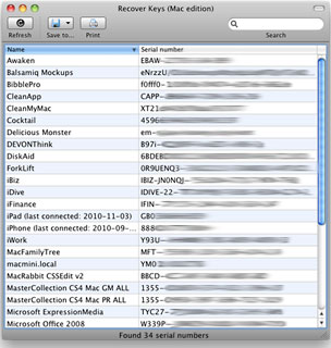 Mac Product Key Finder