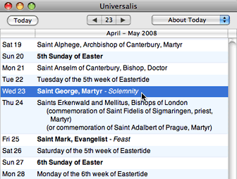 Catholic Calendar