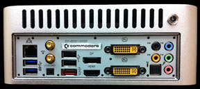 Ports on the rear of the Amiga Mini