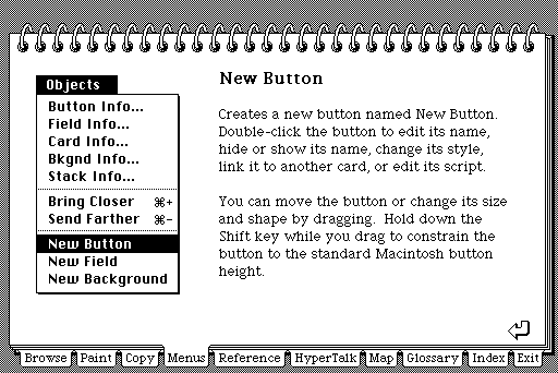 HyperCard help screen