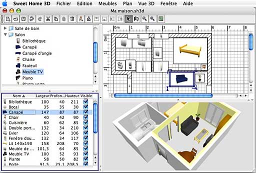 Sweet Home 3D screen image